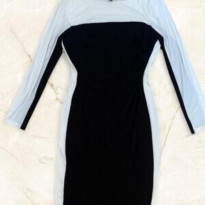 Lauren Ralph Lauren black and white bodycon dress Size 10